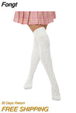 Knitted Stockings Autumn Winter 2023 Female Lingerie Thigh High Socks Harajuku Sexy Compression Stockings for
