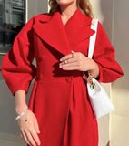 Women's Warm Long Overcoat Wool Blends Autumn Winter Thick Cashmere Double Breasted Jacket Blazer Female Woolen