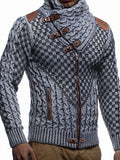 Fongt New Men's Zipper High Turtleneck Cardigan Long Sleeved Knitwear Purchase