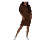 Fongt And Leisure Knitted Dress New Solid Long Sleeves