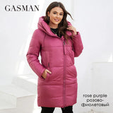 Women's Winter Down Jacket Plus Size Long Classic Design Zipper Pocket Women Coat Leisure Parkas