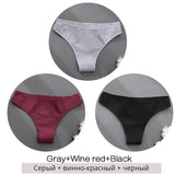 Brazilian Panties Cotton Women Underwear Ladies Solid Color T-back Underpants Sexy Low-rise Panty