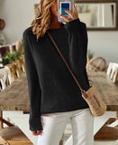 Fongt Sheintemu Autumn And Winter Long Sleeve Simple Solid Color Sweater New