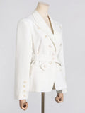 Fongt Lapel Suit Jacket Women 2024 Summer New Button Splicing Advanced Sense Women's Thin Small Suit-Outfit