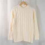 New 2021 Autumn Winter Women's Sweaters Pullovers Warm Minimalist Korean Elegant Pink Solid Ladies Jumpers