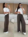 Fongt Summer Leisure Wide Legs Burst Loose Casual Fashion Trousers Women