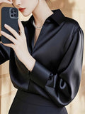 Fongt High-End Feeld Dingy Shirt 2025 Early Spring French Age-Down Mature Shirt Commuting Exquisite Comfortable Top Lady