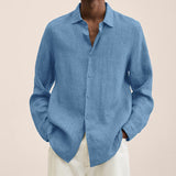 Fongt Explosion Autumn Long Sleeve V-Neck Loose Button Cotton Shirt Shirt