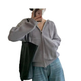 Fongt 2024 New Hoodie Loose Korean Knit Top-Outfit