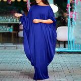 Party Dress 2022 VONDA Women Bohemian Solid Dress Casual Loose Kaftan Sundress Holiday Beach Oversized Vestido