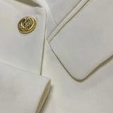 QUALITY New Fashion 2023 Runway Star Style Jacket Women's Gold Buttons Double Breasted Blazer