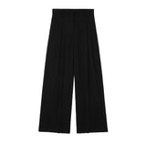Back Collar Vest 8364532 Pleated Wide Leg Trousers 8365532 Suit-Outfit