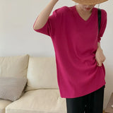New 2022 Chic Korean Fashion Sweaters Knitted Women Autumn Winter Oversized Minimalist Style Elegant Tops