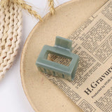 Square Geometric Frosted Hair Claws Clamps Acetate Hairpins Women Hollow Out Ponytail Clips Makeup Styling Tools