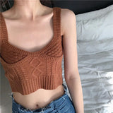 Short Shawl Knitted Sling Sling Sling Vest Women's Short Outer Wear Sleeveless T-Shirt