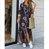 Button Shirt Printing Casual Loose