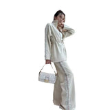 Fongt Fashion Bumpy Drawstring Tight Top Sleeker Sleeker Trousers Set In Autumn 2025