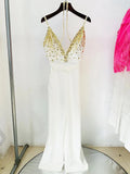 QUALITY Newest Fashion Summer 2023 Women's Spaghetti Strap Stunning Strass Stone Didmonds Beading Straight