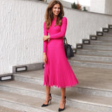 Fongt Autumn And Winter Hot New Fashion Women's Clothing Long Sweater Knitted Pure Color Bajamas