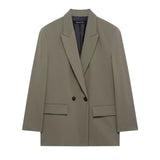 Fongt Women's Women's Loose Double-Dbutrable Blazer