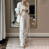 Fongt Summer New Fashion Street Hottie Solid Color Casual Top Suit