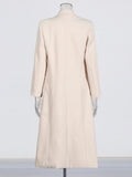 Fashion Irregular Design Long Coat 2025 Summer New Slant Door Fowl Solid Color With Wind Coat