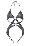 Night Swearing Lingerie Sexy Tights Small Breast Hanging Neck Cross Strap Open Slings Joint