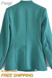 Hidden Button Blazer Pants Set Suits Women High Street Ladies Office Pants Matching Set Spring Autumn Blazer Coat