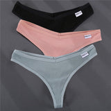 Thong V Waist Design G-String Women's Panties Cotton Panties Female Underpants Solid Pantys Intimates Lingerie