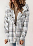 Fongt 2025 Women's Jacket Long Sleeve Hairy Hooded Jacket Jacket With Pocket