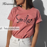 Letter Printed T Shirt Summer Cotton Women Tshirts Korean Sweet Ladies Tees Comfortable Oversized Black Female