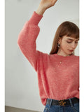 Sweater Women Women's Solid Simple Pullovers Sweater Early Autumn New Lantern Sleeve Round Neck Top Long Sleeve