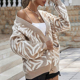 Fongt Of Women's Autumn And Winter Animal Knitted Jersey Sweater Jacket