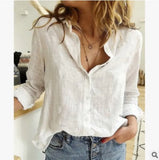 Color Casual Cardigan Loose Long-sleeved Linen