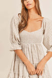 Gingham Babydoll Dress 703-0-Outfit