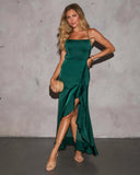 Fongt Summer New Style Sexy Temperament Hanging Lotus Leaf Side Open Dress Dress Dress Dress Woman