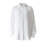 Fongt 2025 Long-Sleeved Cotton Covet Shirt New Comfortable Loose Shirt Shawl