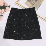 Fongt Coarse Flowers, Half-Dress Women's New High-Rise Thin A-Worded And Light-Resistant Short Skirt 8997