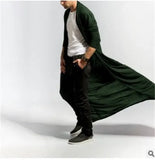 Fongt And Autumn Thin Men's Mature Long Slim Long Style Long Wind Jacket Casual Fashion Solid Color Men's