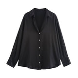Fongt Homemade New Women's Fashion 20 Color Silk-Sense Tidling Shirt 2197745