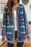 Print Coats And Jackets Women Autumn Long Sleeve Plus Size Cotton Linen Loose Ladies Tops Oversized Cardigan