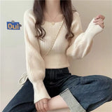 Fongt Collared Sweater Women 2025 Autumn And Winter 2025 New Gentle Inside Lazy Design Knitted Bottom Shirt