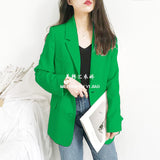Fongt Suit Jacket Woman's New 2025 Korean Version Of Spring And Autumn Leisure Loose Net Red Autumn Suit Top British Style Woman