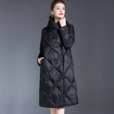 Women's Winter Down Jacket Coats Women Light Ultra Long Warm Puffer Jacket Hooded Down Parka Female Outerwear