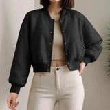 Fongt Women's Autumn New Short-Form Bomber Fashion Jacket