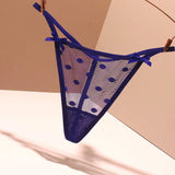 Fongt Transparent Thong Lady Sexy Double Bow 2025 New One-Line Hot Low-Waisted Trousers