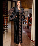 Velvet Long Maxi Dress African Dresses for Women 2021 Winter African Clothes Dashiki Ruffle Sleeve Boubou Robe Africaine