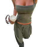 Fongt 2025 Autumn New Women's Sexy Hottie Simple Tight Sleeveless Short Vest
