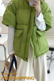 Padded Puffer Vest Half Sleeve Down Winter Jacket Women Short Sleeve Vest Autumn Spring Popular