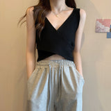 Fongt Color Cross Waistcoat Women Wearing Summer Slings New Deep V Bosom Sexy Hottie Sleeveless Top In